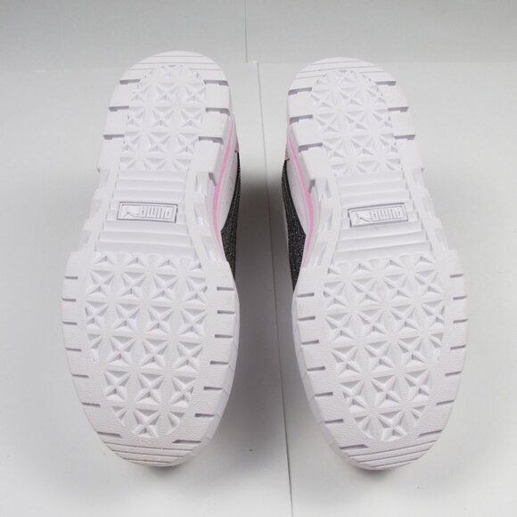 PUMA Mayze White Pink Black Sparkle Platform Sneakers Size 5.5C 38576801 - Picture 11 of 14